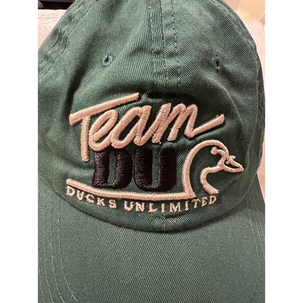 Ducks Unlimited Team DU Trucker Hat Cap Forest Green Embroidered Logo Adjustable